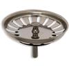 Schläfer 439720 | Tappo Universale in Acciaio Inox per Lavandino Cucina, con Filtro a Cestello Fermarifiuti Ø 83mm, Perno di Raccordo Ø 8mm, Confezione da 2 Pezzi