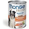Monge Fresh SENIOR TURCHESE CON VERDURE, cibo umido per cani anziani (cibo in scatola di tacchino con verdure, alta digeribilità, alimento bilanciato, cibo naturale di alta qualità per cani, 400 g)