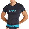 Emporio Armani Maglietta Uomo 111035 1P523, T-Shirt Manica Corta, Girocollo (Blu Scuro, M)