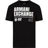 Armani Exchange T-Shirt Uomo Maglietta 6LZTFB ZJ8EZ, Manica Corta, Girocollo (Nero, XL)