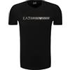 Emporio Armani Maglietta da uomo EA7 "Réfléchissant", con scollo rotondo, a maniche corte, Nero , M