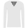 Emporio Armani Maglietta Uomo 111023 1A725, T-Shirt Manica Lunga, Girocollo (Bianco, M)