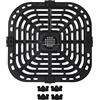 Yosoo Health Gear Yosoo Piastra Grill per Friggitrice Ad Aria, Griglia Quadrata di Ricambio per Friggitrice 24x23 Cm Accessori per Parti di Ricambio per Griglia per Friggitrice Ad Aria in Acciaio