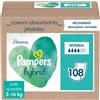 Pampers - Harmony, confezione da 108 topping assorbenti usa e getta, normali - 1 pezzo