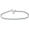 ORO&CO Bracciale tennis Oro&Co in oro bianco bimba con topazi azzurri e diamante ct. 0,005, colore G, purezza SI. Misura 14 cm
