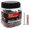 Fischer Propack Duopower 5x25, 300x Tasselli con Vite in Barattolo Riutilizzabile, per Fissaggio su Cemento, Muratura e Cartongesso, 572884