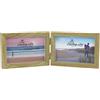 Smiling Art Cornice in Legno 2 Foto, Cornice Pieghevole, Cornice Doppia (Beige, Formato Orizzontale, 2 x 10 x 15 cm)