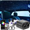 CHINLY Luce a fibra ottica per cielo stellato per auto, 20W Scintillio 1000 pezzi * 0,75 mm * 4 m Bluetooth APP/Kit plafoniere a stella in fibra ottica a LED remoto