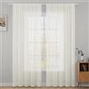 MIULEE Tende Trasparenti Con Passanti Morbidi Finestre per Salotto Eleganti Soggiorno per Camera da Letto e Tende Cameretta Bambini 2 Pannelli 140x145cm Avario