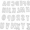 WANGCL Fustelle in Metallo, con 26 Lettere dell'alfabeto, con Numero di Lettere ortografiche, per la creazione di Biglietti, Stencil per goffratura, Scrapbooking, Fai da Te incise
