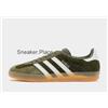 Adidas Originals Gazelle Interno Uomo Scarpe Sportive IN Verde Scuro e Bianco