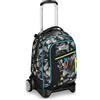 Seven Trolley Scuola Jack 2 Ruote, Nero Grigio, Feeling Me, 3 in 1, Triplo Uso, Zaino Con Carrello Sganciabile, Tasca Porta Borraccia e Crossover System, Zaino Scuola Viaggio, Bambino Ragazzo