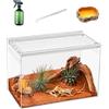 KAKOOTI Terrario del rettile, 11 x 6 x 8 scatola di riproduzione del rettile, recinzione acrilica magnetica, per Tarantola, granchio eremita, ragno saltante, iguana, geco leopardo, drago barbuto