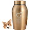 Urna Cremazionale In Acciaio Inox Per Ceneri Umane O Animali – XL 25 Cm, Base In Marmo, Per Memoriale Da Giardino
