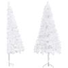 vidaXL Albero di Natale Artificiale ad Angolo Bianco 180 cm PVC