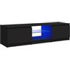 vidaXL Mobile Porta TV con Luci LED Nero 140x40x35,5 cm