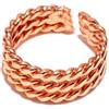 Vestopazzo anello tre linee treccia color oro rosa placcato in rame. nickel tested,lavorazione artigianale,Taglia unica.MRG4005