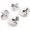 Tamashii orecchini Sphere con pietra agata bianca di 8 mm e OM in argento 925.EHST8-14