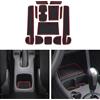 CDEFG Compatibile con Suzuki Swift/Sport/Hybrid 2017-2023, Tappetino Antiscivolo Antipolvere Antigraffio Tappetini in Gomma Portabicchieri per Interni Auto Accessori (Rosso)