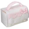 FILET - Beauty Case I Prodotto Italiano I Per Neonati/Prima Infanzia I Applicazioni Ricamate I Cotone Esterno E Poliestere Interno - Bianco, Rosa