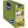 Vitakraft Kräcker, snack roditori per ratti, con farro e mela, con vitamine e minerali, senza l'aggiunta di zuccheri e cereali (10x 112g)