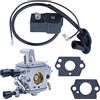 Adefol Carburatore e Bobina Accensione per Stihl FS120 FS200 FS250 FS300 FS350 Decespugliatore, Carburatore + Bobina di Accensione + Cavo + Guarnizioni del Carburatore Ricambi 5 in 1
