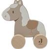 Jollein 112-001-67103 giocattolo in legno su ruote, cavallo