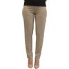 Carla Ferroni Pantalone Punto Milano Elasticizzato Estivo Art 14459 (Beige, 48)