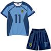 Witorya Blue Lock - Set composto da maglietta e pantaloncini a maniche corte dell'anime Isagi Yoichi Hyouma Chigiri, 2 pezzi, da uomo, N. 11., XL