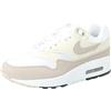 Nike Air Max 1, Sneaker Donna, White Platinum Violet Phantom White, 40.5 EU