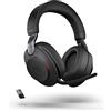 Jabra Evolve2 85 Wireless PC Headset - Noise Cancelling Microsoft Teams Certified Stereo Headphones With Long-Lasting Battery, Ottimizzato per Microsoft Teams, Nero, Senza Supporto