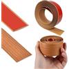 ZYNERY Bacchette per davanzale, strisce adesive per davanzali in PVC, separatori per pavimenti di transizione, bacchette decorative in legno (2,5 m x 4 cm, giallo)