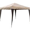 VERDELOOK Gazebo Pieghevole in Metallo Copertura Poliestere Beige 3X3 m trasportabile con Borsa Inclusa