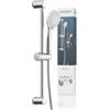 SCHÜTTE 64830 Napoli - Set doccia con soffione, doccetta con doccetta, asta doccia con soffione, 4 tipi di getto, cromato