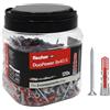 Fischer Propack Duopower 8x40, 120x Tasselli con Vite in Barattolo Riutilizzabile, per Fissaggio su Cemento, Muratura e Cartongesso, 572886