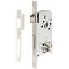 TESA 13058CAE Serratura da incasso per porte in legno, entrata 40 mm, finitura inox, frontale quadrato