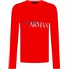 Emporio Armani - T-Shirt da Uomo - 111907 0A516 - T-Shirt Manica Lunga, Girocollo, Rosso, S