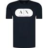 Armani Exchange T-Shirt Uomo Maglietta 6HZTED ZJA5Z, Manica Corta, Girocollo (Blu Scuro, S)