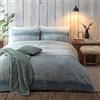 Appletree Hygge Anson - Set copripiumino in 100% cotone spazzolato, per letto super king size, colore: verde