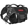 OneTigris Imbracatura tattica X Destroyer per cani, 3 maniglie Heavy Duty, gilet con fibbie in metallo, nero S
