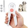 vsshe Tagliaunghie per Cani Gatti, Tagliaunghie Professionale per Cani con Luce a LED e Lima per Unghie, Taglia Unghie Gatti con 3 Batterie a Bottone per Casa o Negozio di Animali (Rosa)