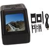Jopwkuin Scanner per Negativi, Scanner per Diapositive per Editing di Immagini Schermo da 2 Pollici Supporto Multi-Film per 110 Film