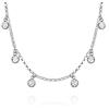 EMPATHY JEWELS Collana Donna Argento con Zirconi Pendenti - Gioielli Donna Offerta in Argento 925 per fare un Regali Per Lei (Bianco)