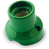 AMARCORDS - Plafoniera in porcellana inclinata attacco e27 base applique portalampade vintage colore VERDE