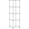 vidaXL Scaffale a 5 Livelli Scaffalatura Vetrina Portaoggetti con Ripiani Armadio Armadietto Libreria Trasparente 40x40x130cm in Vetro Temperato