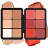 Beauty Searcher Tavolozza di correttore e fard, 12 colori, a lunga durata, a prova di macchie, dall'aspetto naturale, sfocato, 2 in 1 palette di trucco viso con correttore e fard opaco in crema (#01)