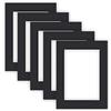 nielsen Conservation Cartoncino Passepartout 2,2 mm, set di 5, formato esterno 30x40 cm per formato immagine 20,5 x 29,5 cm (DIN A4), nero liscio
