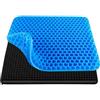 SULIVES Soft Sitter, cuscino di seduta in gel di silicone TPE, struttura a nido d'ape, durevole, traspirante, cuscino per sedile in gel per casa, ufficio e sedia auto