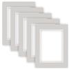 nielsen Conservation Cartoncino Passepartout 2,2 mm,set di 5, formato esterno 30x40 cm per formato immagine 20,5 x 29,5 cm,grigio ghiaia con struttura