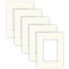 nielsen Conservation Passepartout cartone 2,2 mm, set di 5, formato esterno 18x24 cm per formato immagine 10x15 cm, bianco crema con struttura